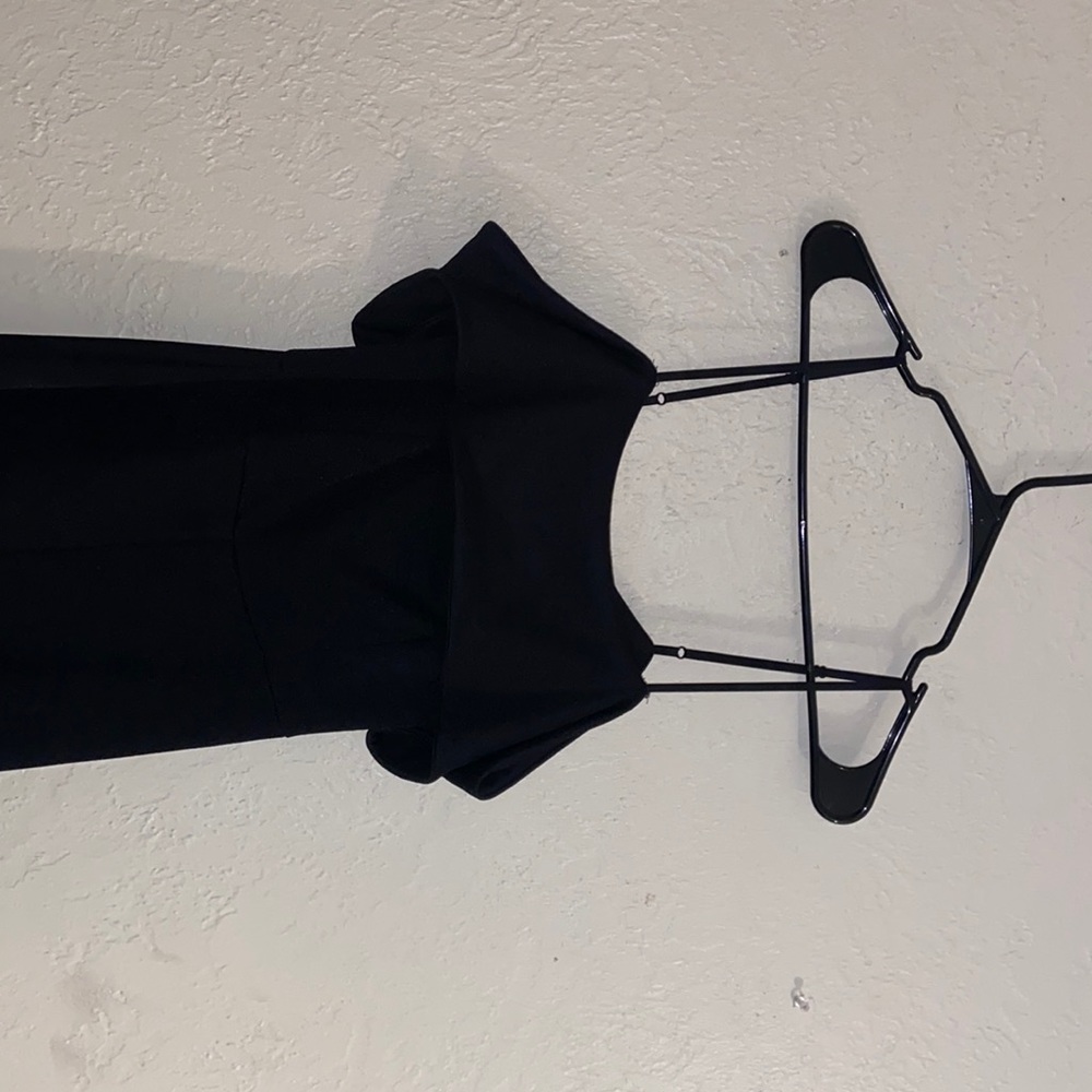 Charlotte Russe Black Tight-Fitted Jumpsuit